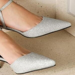 BRAND NEW UNISA WOMEN'S  GLITTER SLINGBACK HEELS